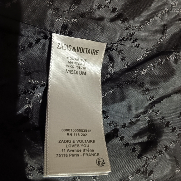 Zadig & Voltaire NWT monarque wool coat - Picture 6 of 15